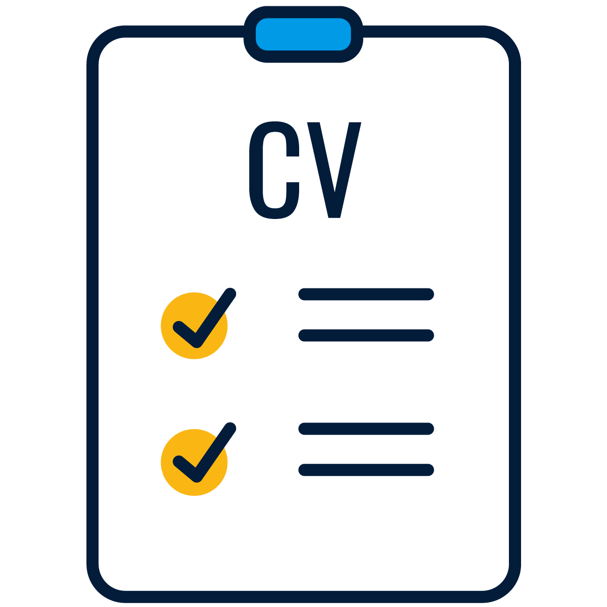 a clipboard with check marks and a checklist
