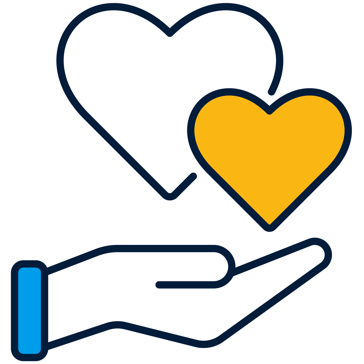 a hand holding a heart