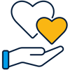 a hand holding a heart