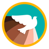 a white bird in a circle