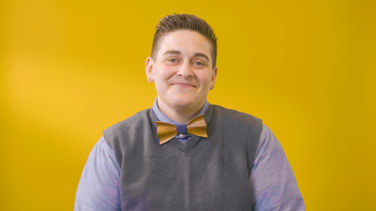 a man wearing a bow tie