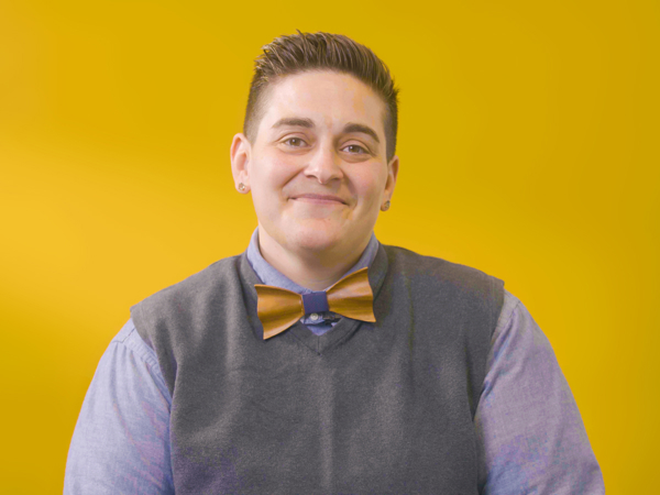 a man wearing a bow tie